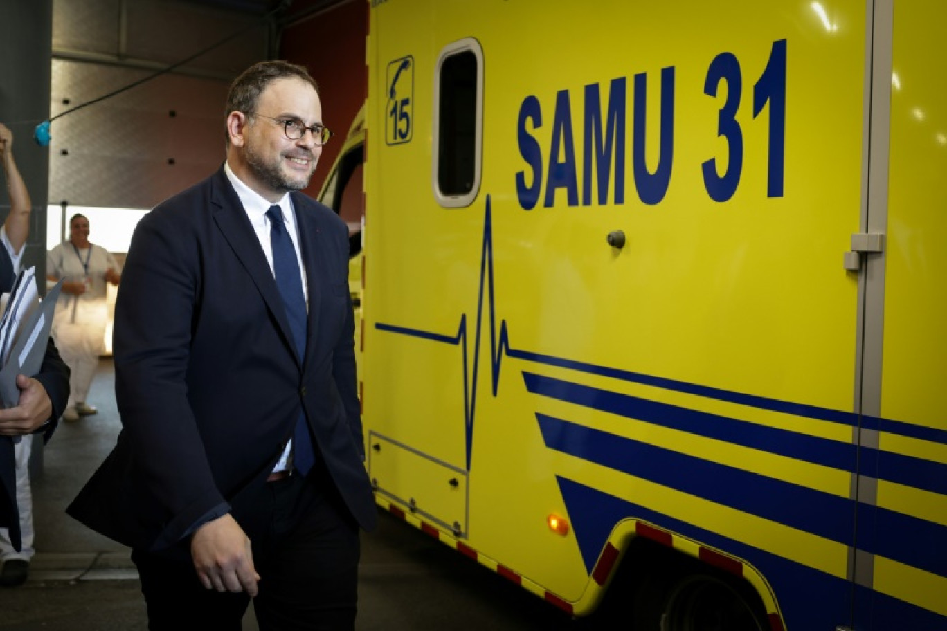 Le ministre de la Santé, Aurélien Rousseau, au Samu de Toulouse le 14 août 2023 © Valentine CHAPUIS