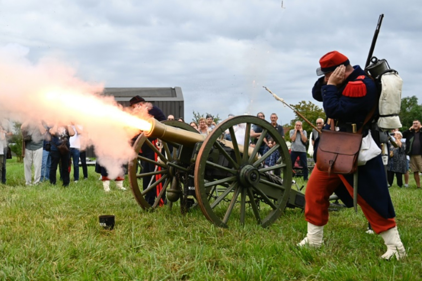 Reconstitution de la bataille de Gravelotte (Moselle), célèbre épisode la guerre franco-prussienne de 1870, le 15 août 2023 © Jean-Christophe Verhaegen