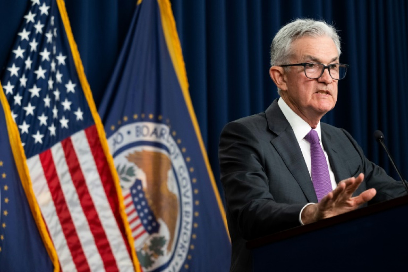 Le président de la Réserve fédérale américaine, Jerome Powell, à Washington, le 26 juillet 2023 © SAUL LOEB