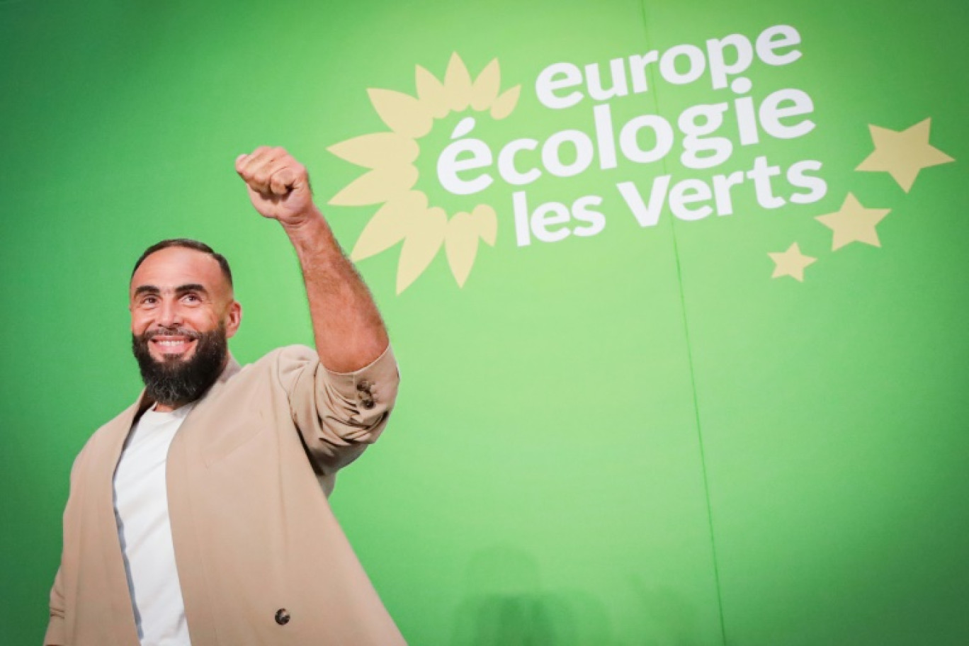 Le rappeur français Médine à l'université d'été d'EELV au Havre, le 24 août 2023 © LOU BENOIST