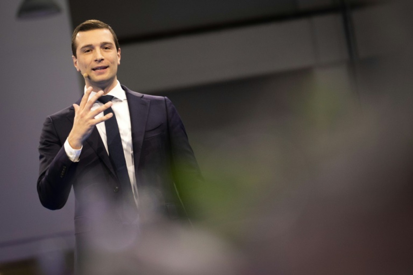 Le président du Rassemblement national Jordan Bardella au Havre, le 1er mai 2023 © Lou BENOIST