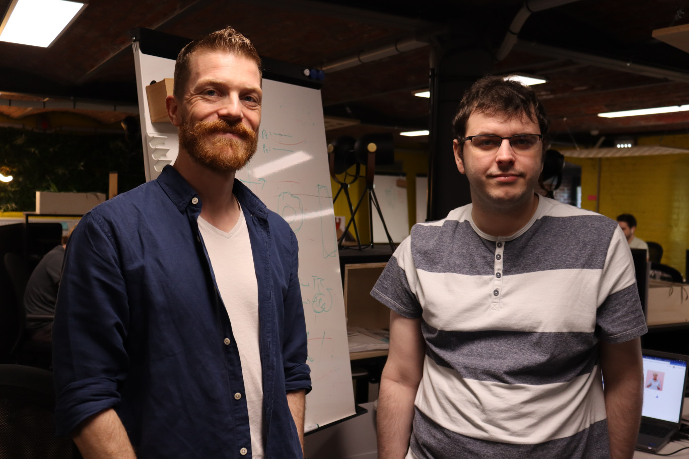 Julien Frisch, fondateur de Vocal IA et son collaborateur Cyril Laville. © Aletheia Press/E.Chombart