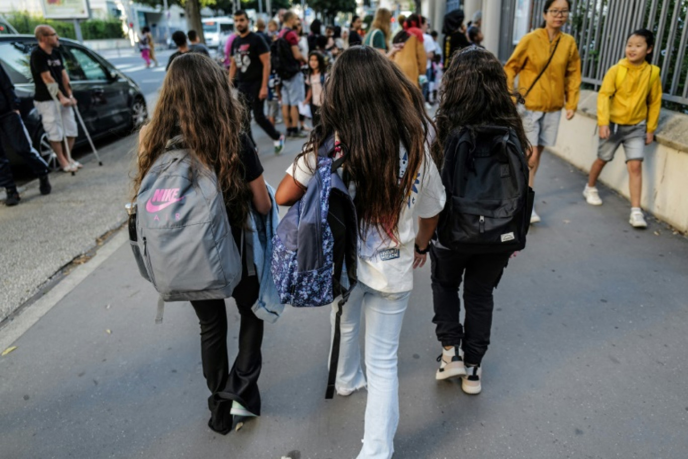 Rentrée des classes à Mulhouse, le 4 septembre 2023 dans le Haut-Rhin © SEBASTIEN BOZON