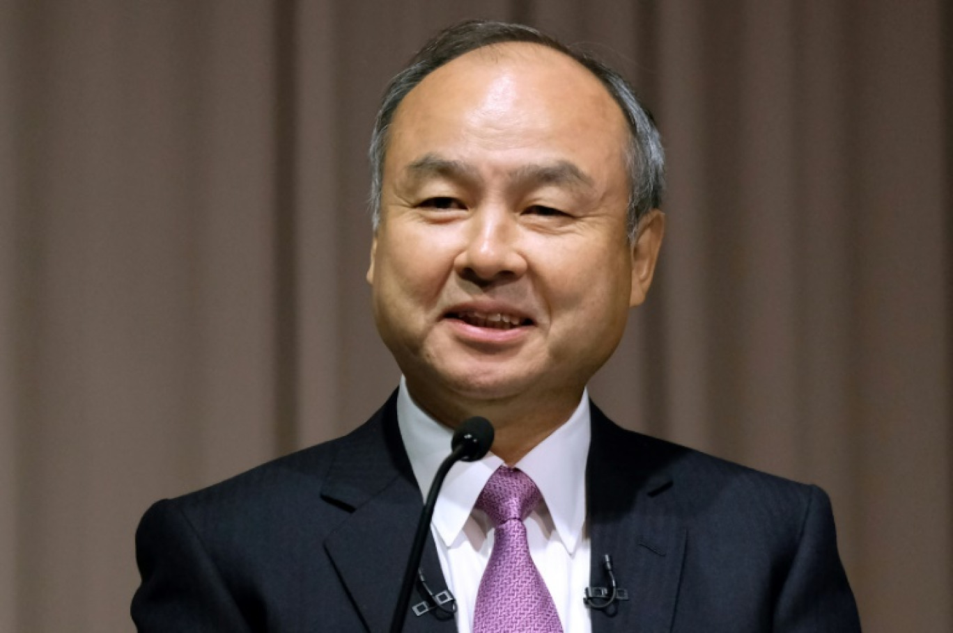 Le patron de Softbank Masayoshi Son lors d'une conférence de presse de présentation de des résultats le 6 novembre 2019 à Tokyo © Kazuhiro NOGI