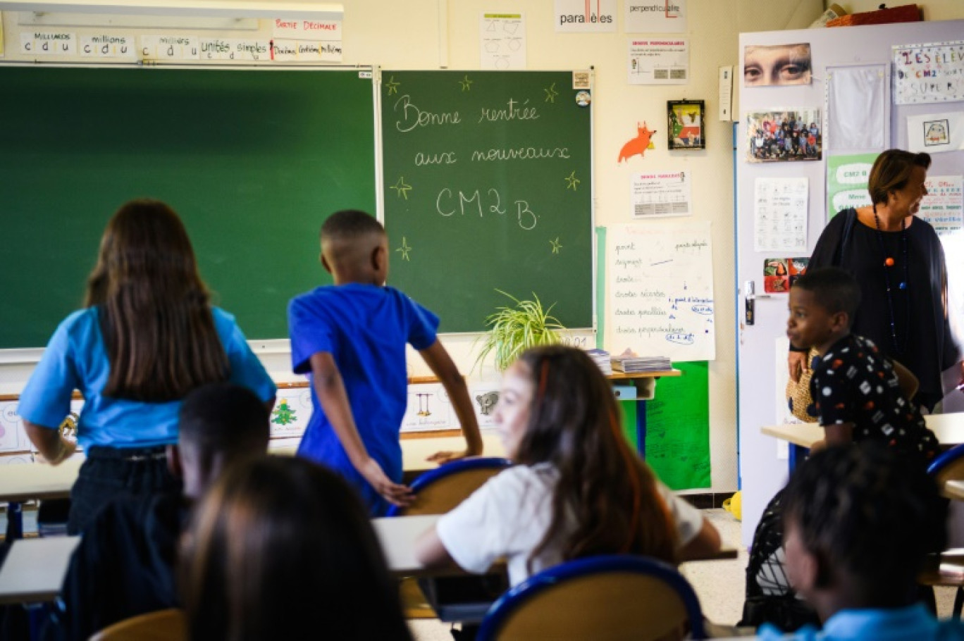 Rentrée des classes dans une école à Marseille, le 1er septembre 2022 © Clement MAHOUDEAU