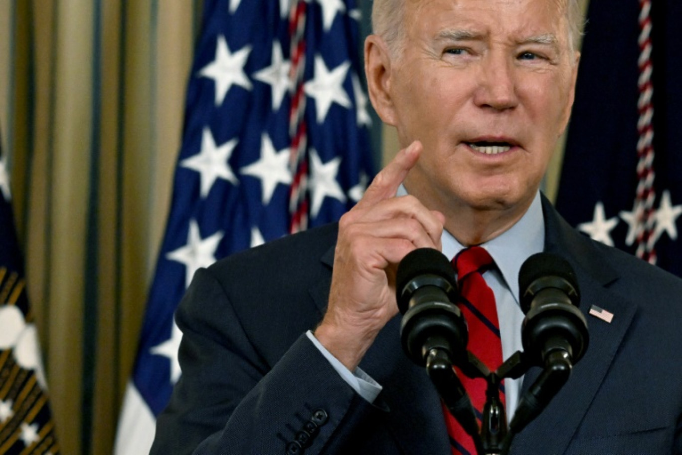 Le président américain Joe Biden prononce un discours sur l'économie le 6 septembe 2023 à la Maison Blanche © Jim WATSON