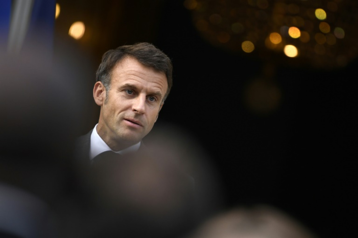 Le président de la République Emmanuel Macron le 21 juillet 2023 à l'Elysée, à Paris © JULIEN DE ROSA