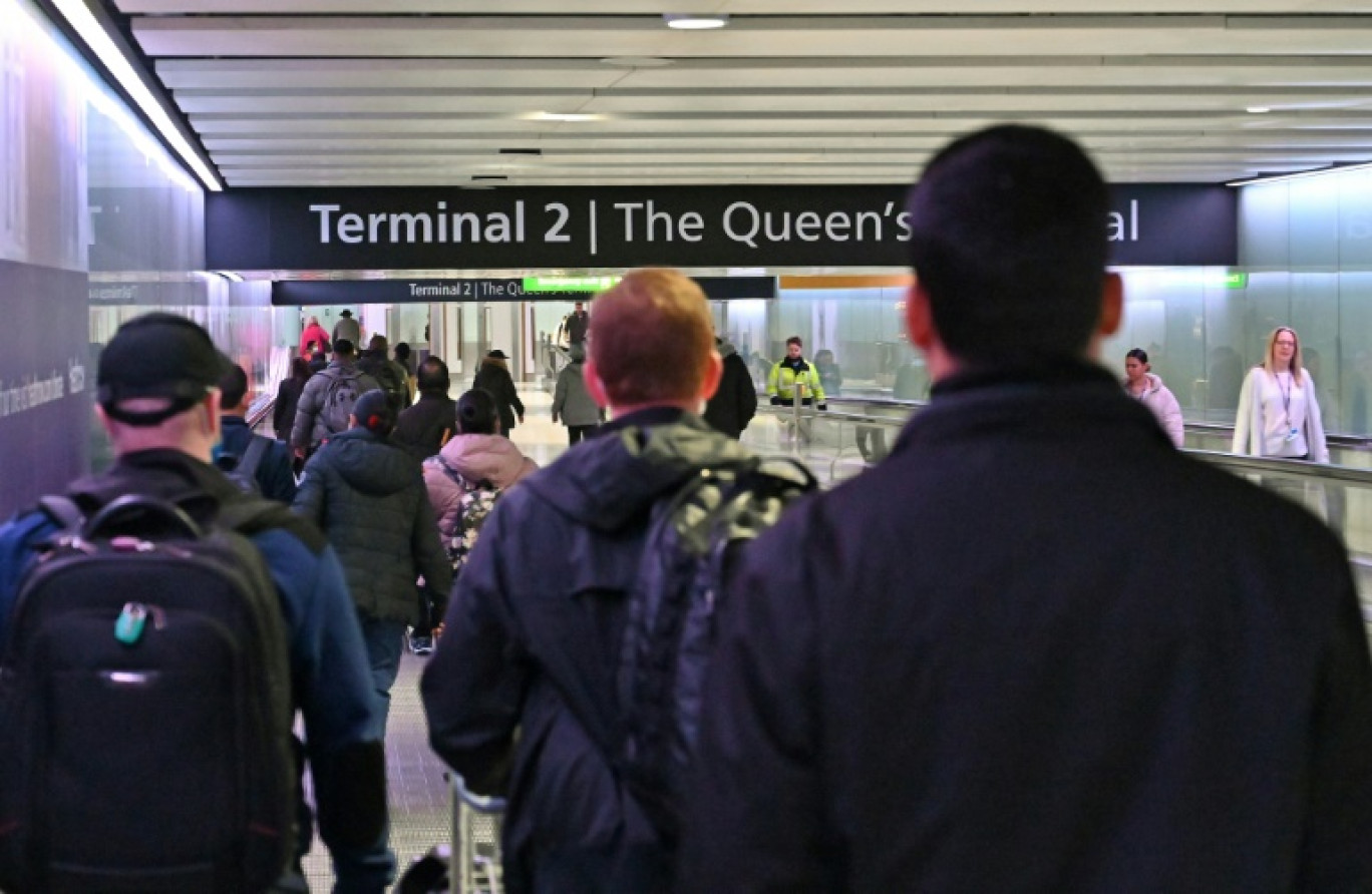 A l'aéroport londonien d'Heathrow, le 6 avril 2022 © JUSTIN TALLIS