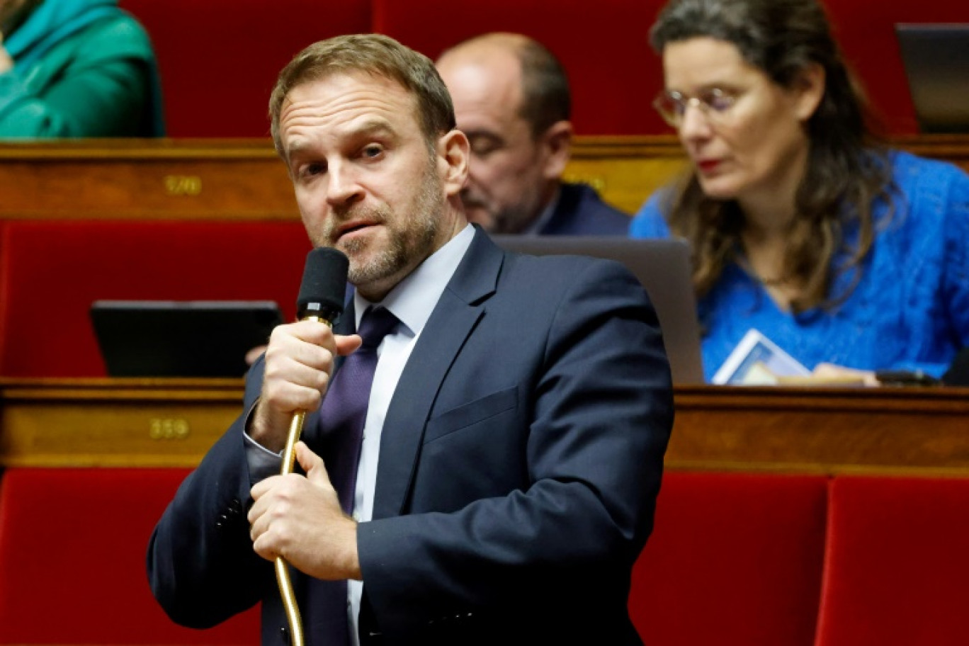 Le député Renaissance Marc Ferracci à l'Assemblée nationale à Paris, le 14 février 2023 © Ludovic MARIN