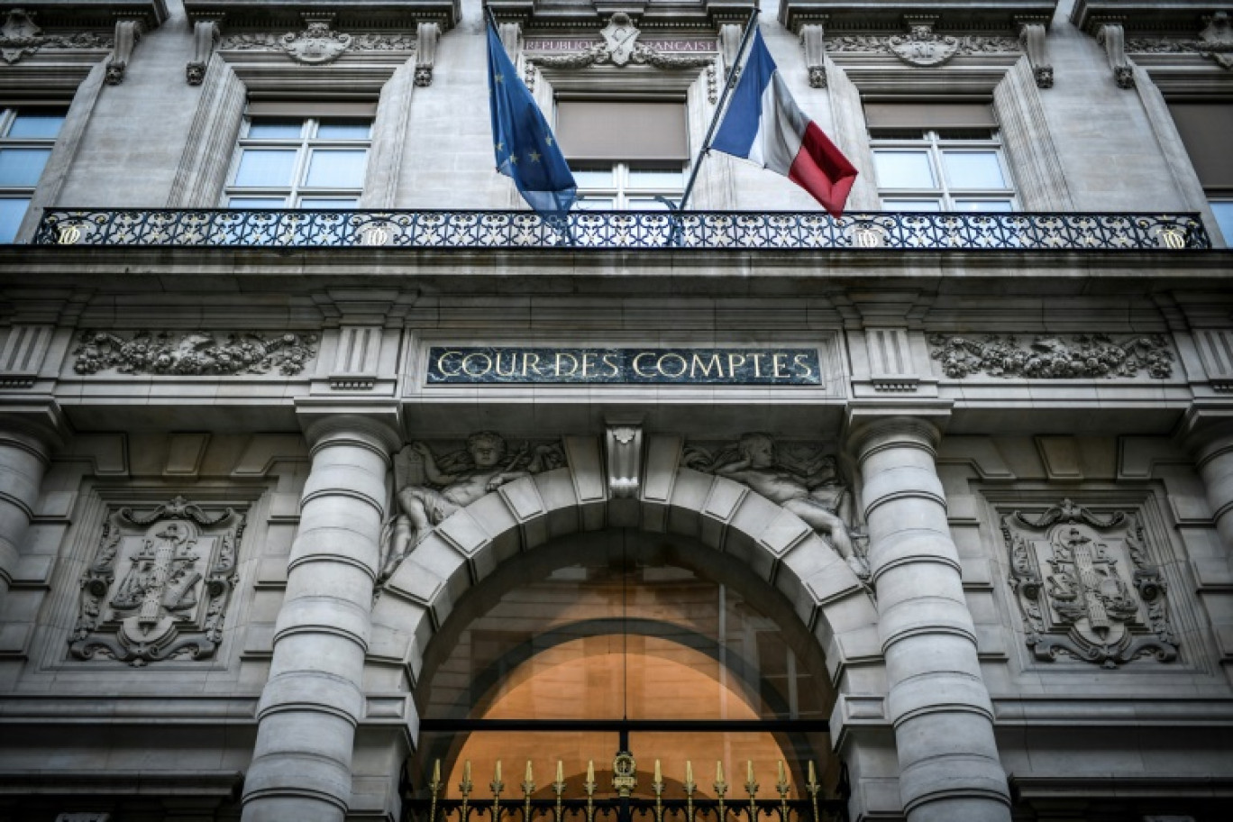 La façade de la Cour des Comptes, le 16 février 2022 à Paris © STEPHANE DE SAKUTIN