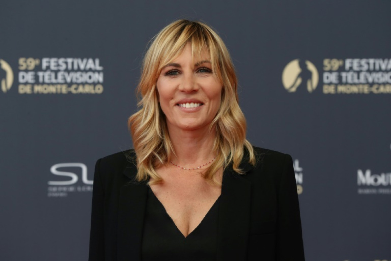 L'actrice française Mathilde Seigner au 59e Festival de télévision de Monte-Carlo à Monaco, le 14 juin 2019 © Valery HACHE