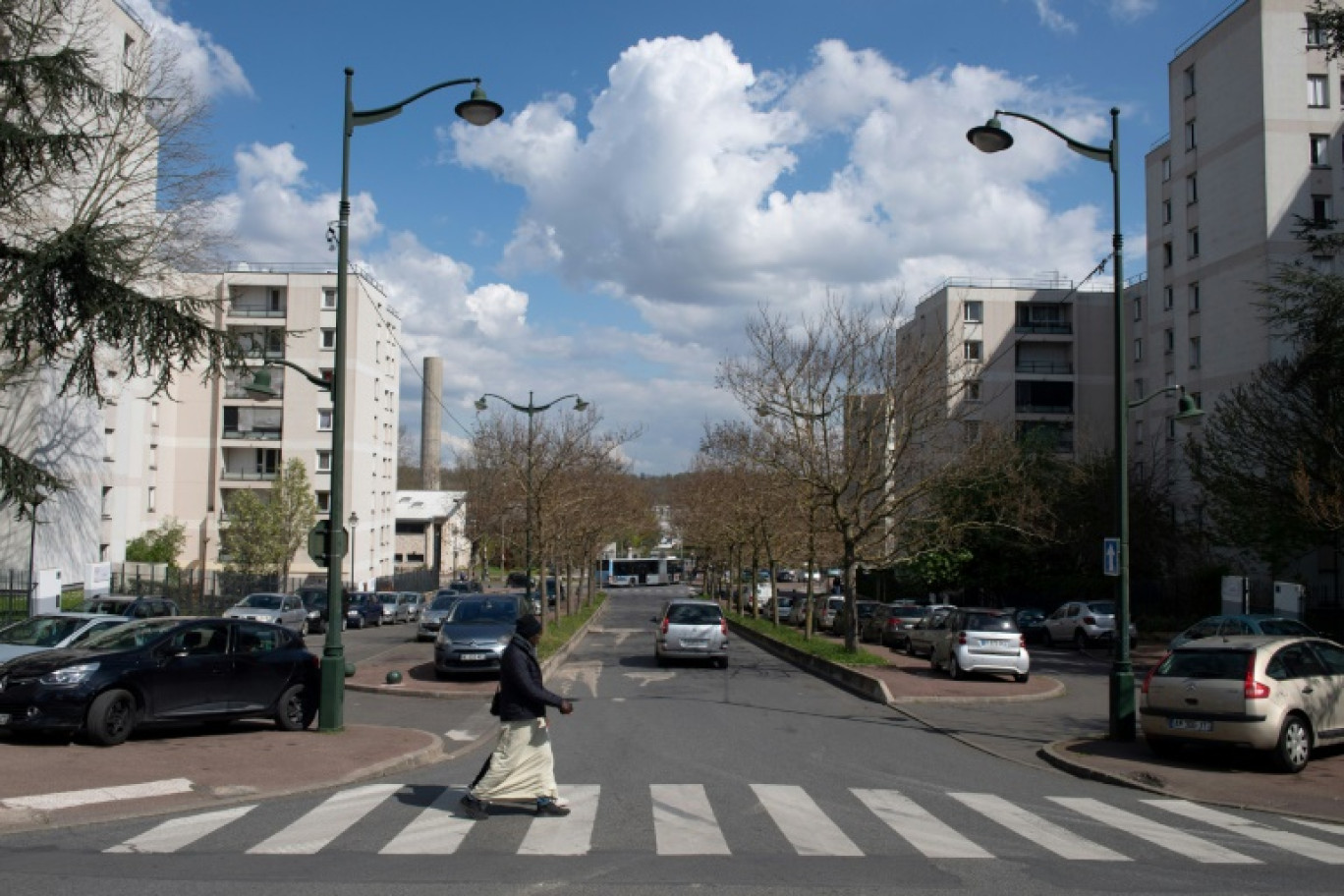 La cité des Tarterets à Corbeil-Essonnes, en Essonne, au sud-est de Paris, le 7 avril 2023 © ALAIN JOCARD