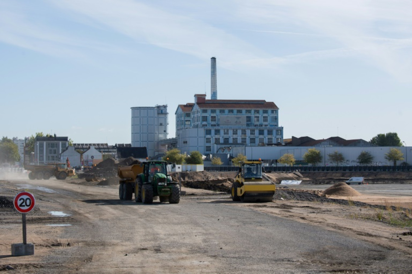 Le site de construction du futur CHU de Nantes, le 6 octobre 2021 en Loire-Atlantique © LOIC VENANCE