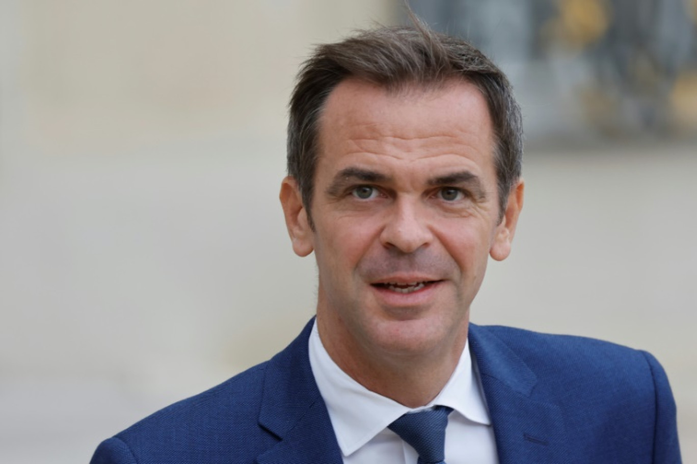 Le porte-parole du gouvernement Olivier Véran à l'Elysée, le 13 septembre 2023 © Ludovic MARIN