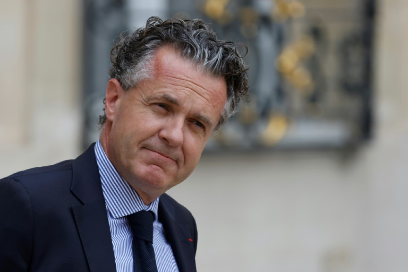 Le ministre français de la Transition écologique et de la Cohésion des territoires, Christophe Bechu, au Palais de l'Élysée, le 13 septembre 2023 © Ludovic MARIN