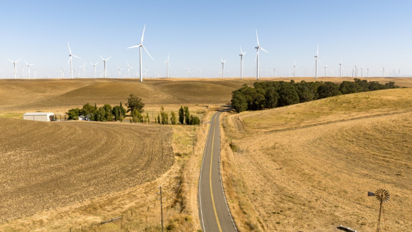 Vue aérienne d'une parcelle rachetée par Flannery près de Rio Vista, en Californie, le 15 septembre 2023 © JOSH EDELSON