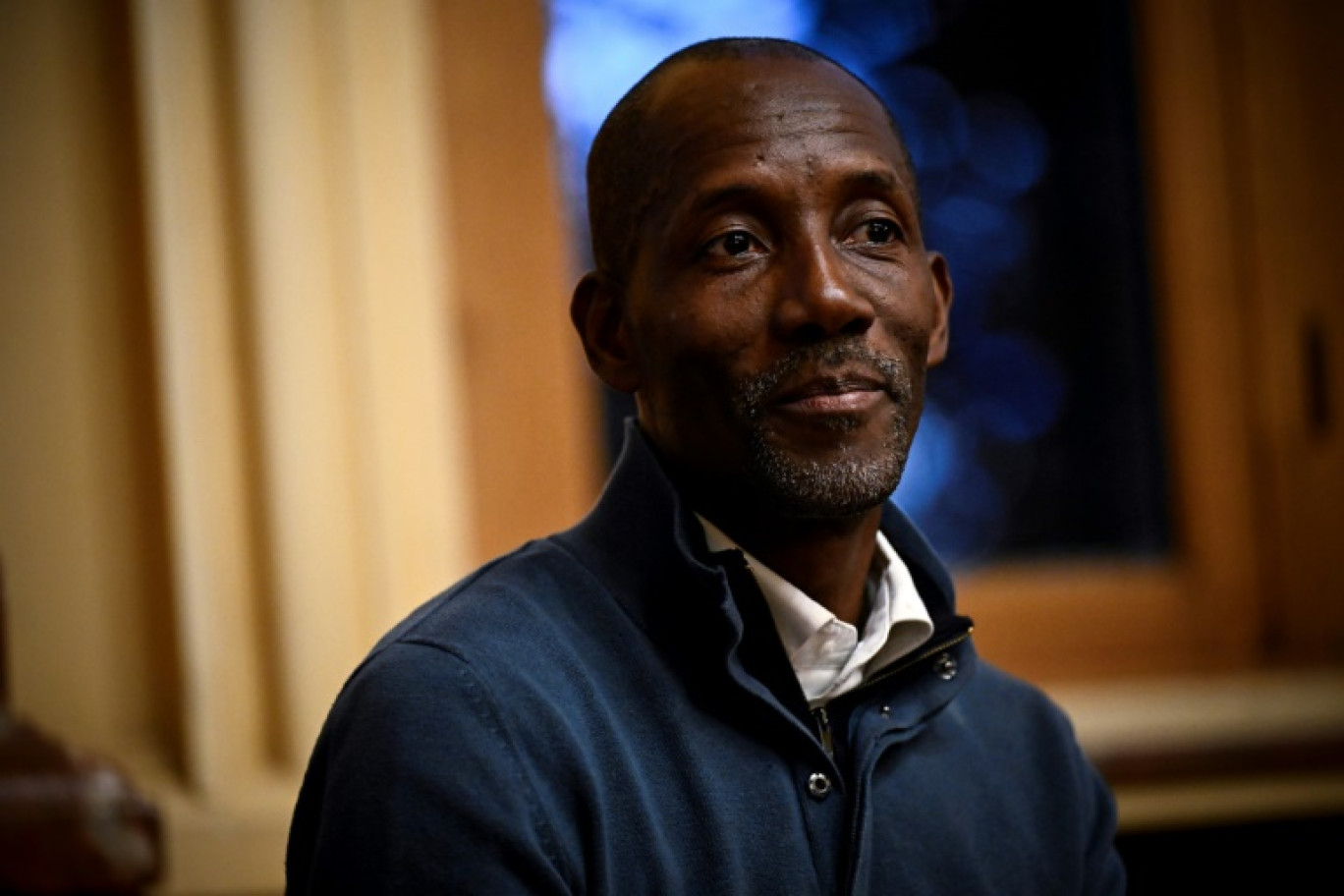 Bally Bagayoko, candidat de La France insoumise aux sénatoriales, le 20 septembre 2023 à Romainville, en Seine-Saint-Denis © JULIEN DE ROSA