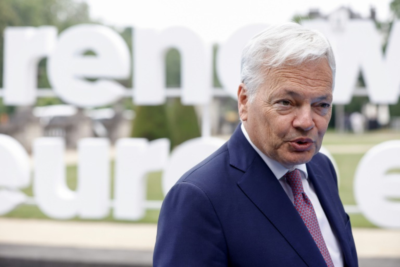 Le commissaire européen Didier Reynders, en charge de la Conccurence, à Bruxelles le 29 juin 2023 © KENZO TRIBOUILLARD