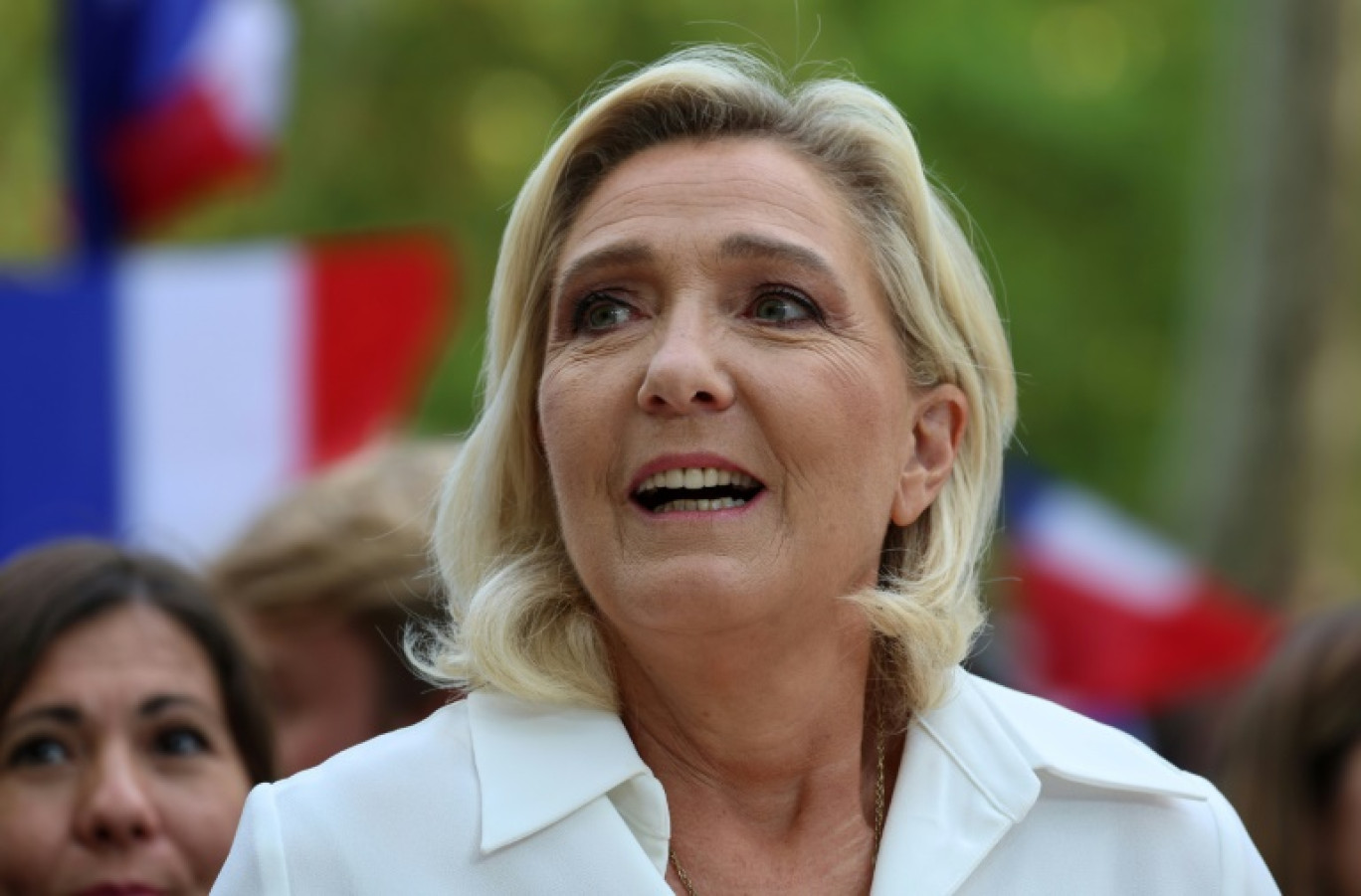 Marine Le Pen le 16 septembre 2023 aux journées d'été du RN à Beaucaire, dans le Gard © Pascal GUYOT