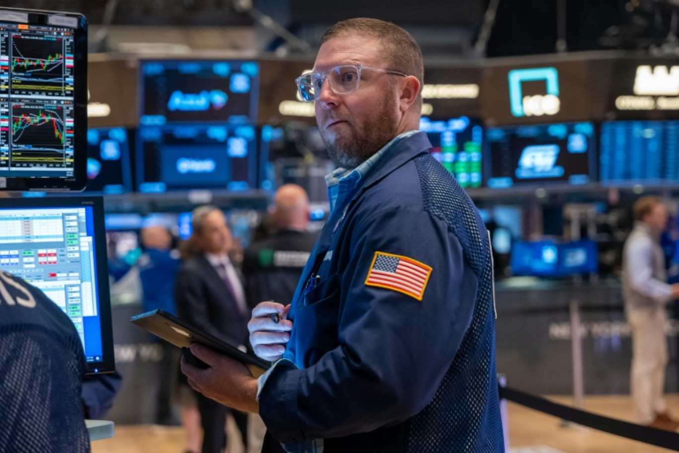 Un opérateur du New York Stock Exchange © SPENCER PLATT