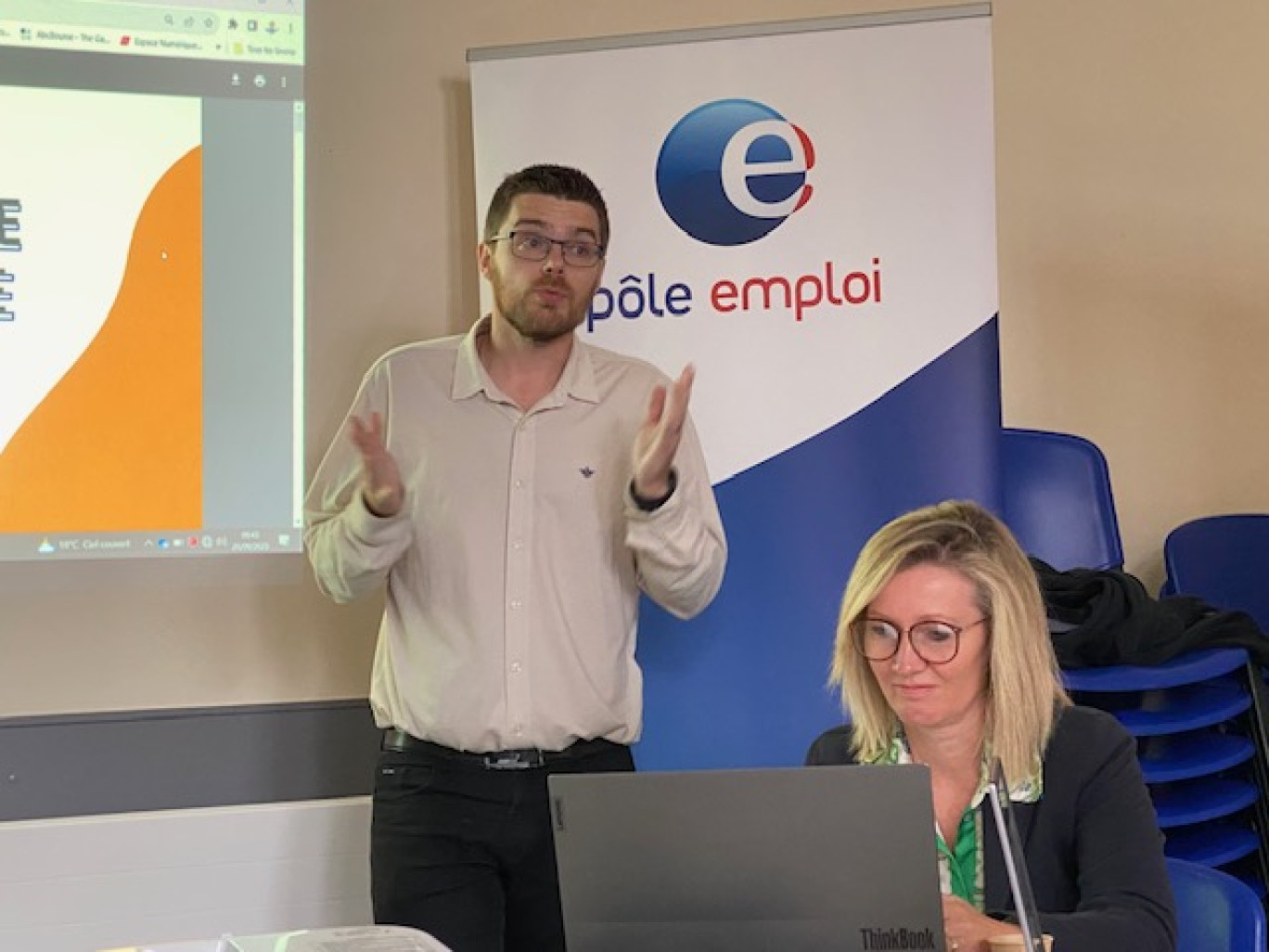 Loic Folleat et Frédérique Bellembois, de BGE Picardie, ont animé cette matinale dédiée à la création d'entrepriseE.