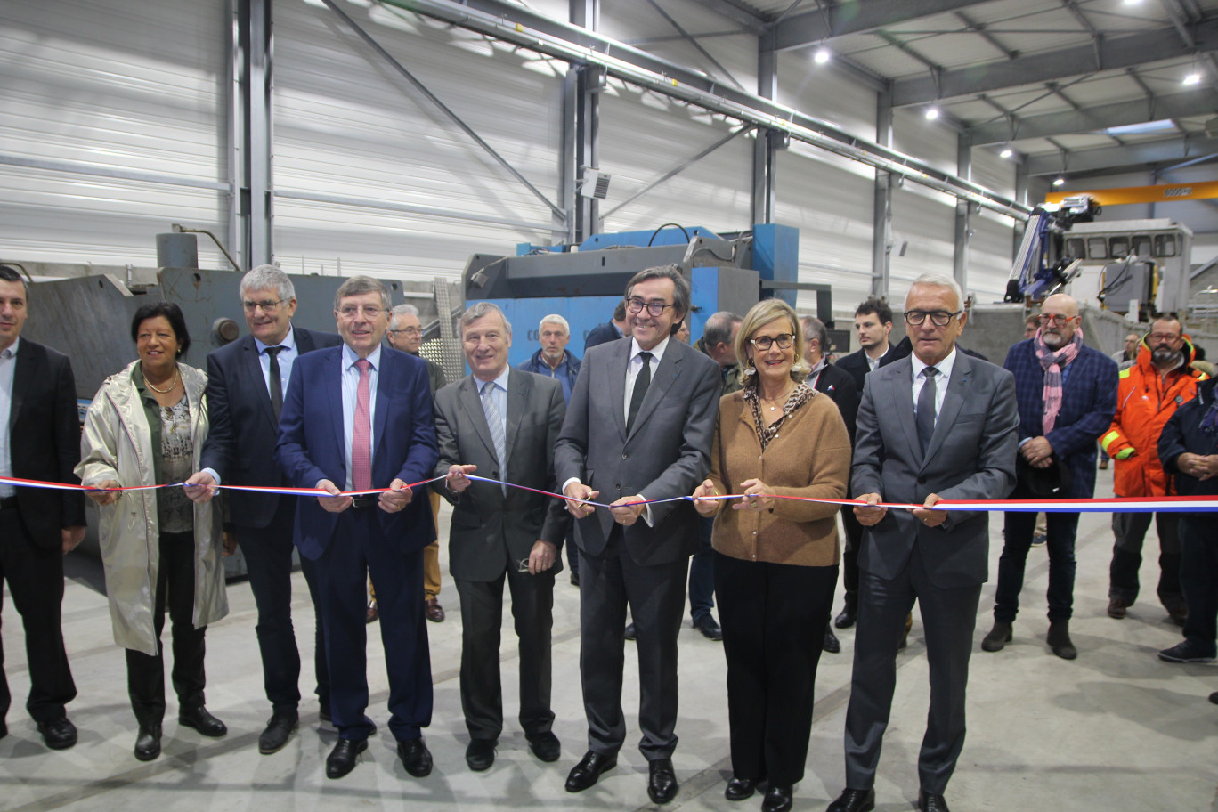 Inauguration le 21 octobre en présence de nombreux élus. Si le chantier a été livré en février dernier, il n'est occupé que depuis avril par les Constructions Métalliques Mouquet. (© Aletheia Press / B.Delabre)