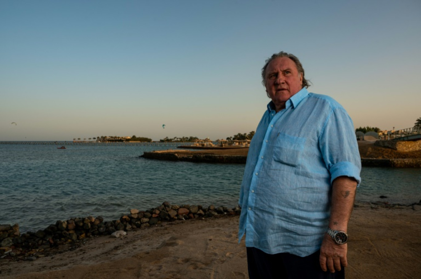 Gérard Depardieu lors de la 4e édition du Festival du film d'El Gouna sur la mer Rouge en Egypte, le 24 octobre 2020 © Ammar Abd Rabbo