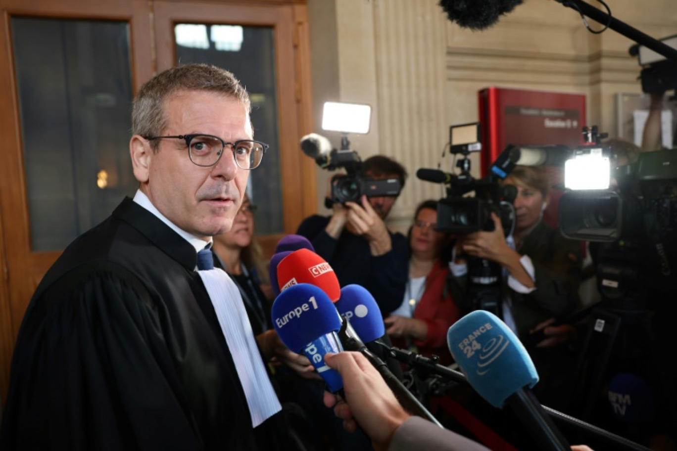 L'avocat Thibault de Montbrial au palais de justice de Paris, le 25 septembre 2023 © Mehdi FEDOUACH