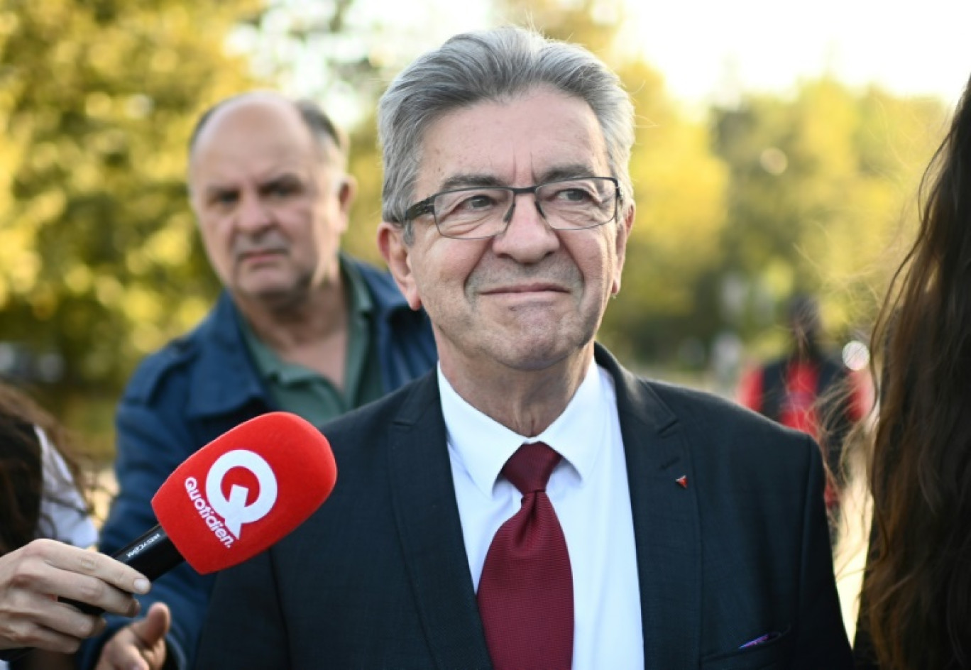 Le leader de La France Insoumise (LFI) Jean-Luc Melenchon à Bordeaux, le 11 octobre 2023 © Christophe ARCHAMBAULT