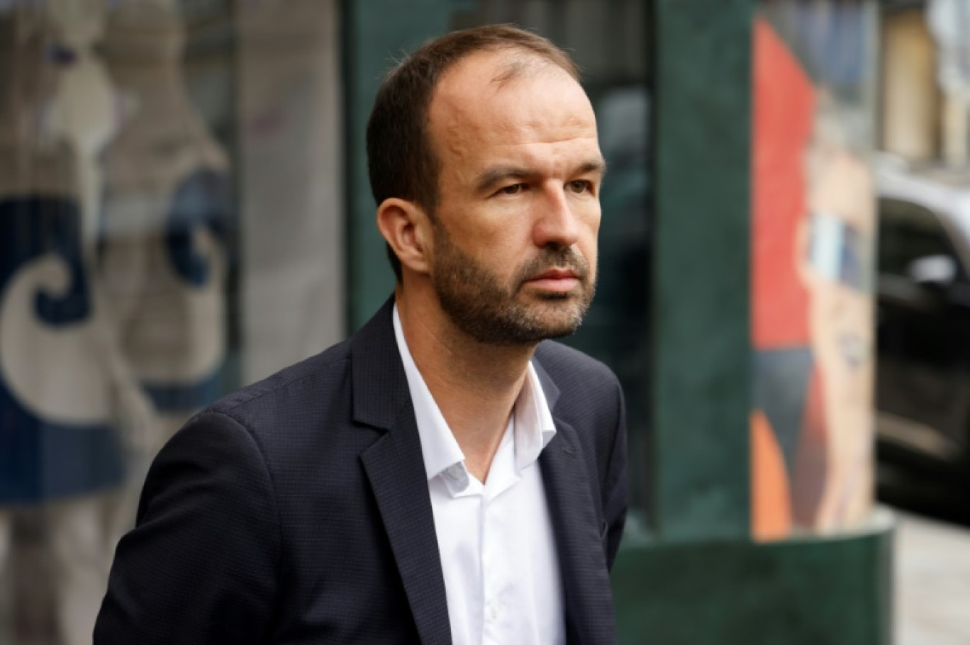 Le coordinateur de La France Insoumise (LFI), Manuel Bompard, le 12 octobre 2023 à Paris © Ludovic MARIN