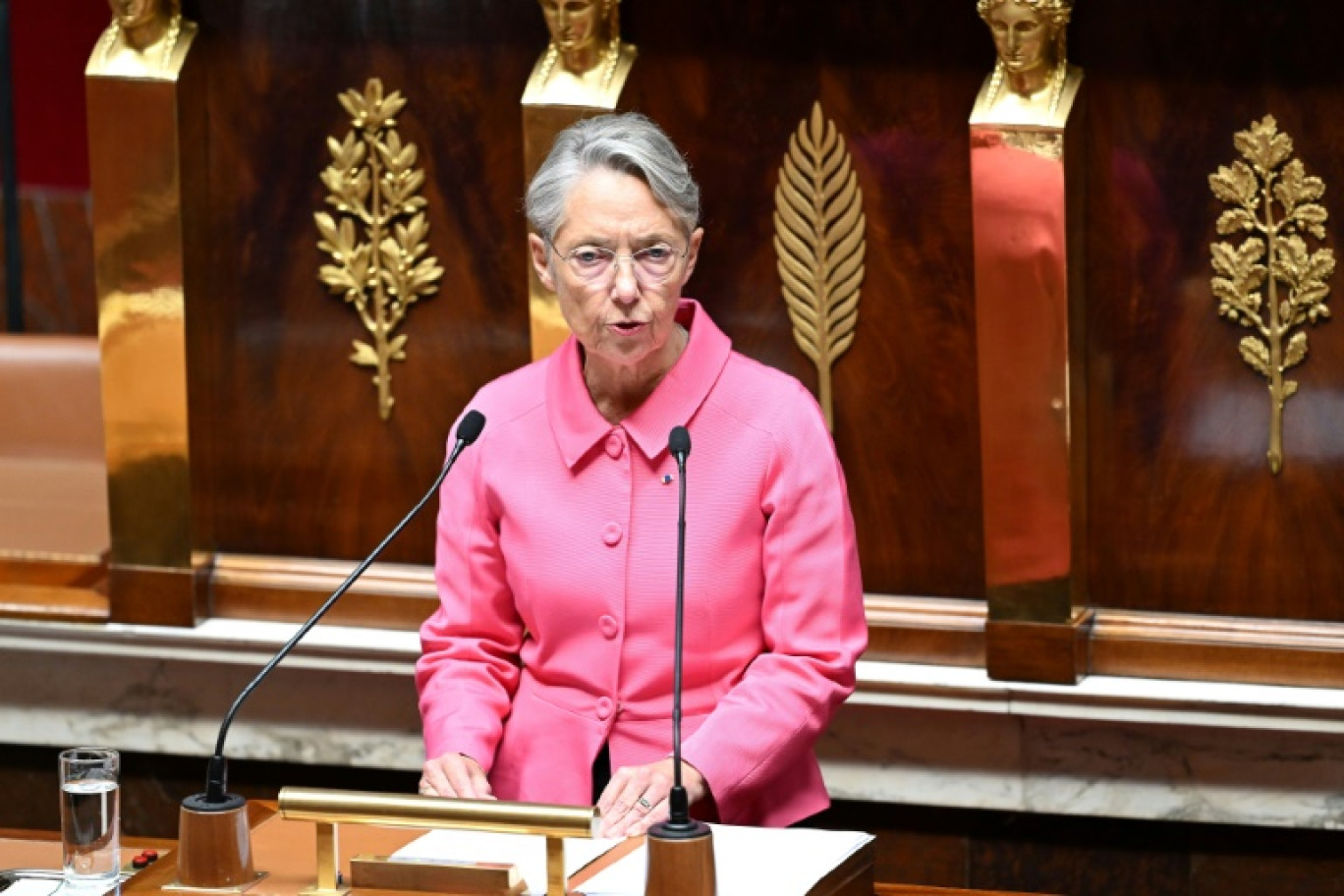 La Première ministre Elisabeth Borne à l'Assemblée nationale, le 23 octobre 2023 à Paris © Bertrand GUAY