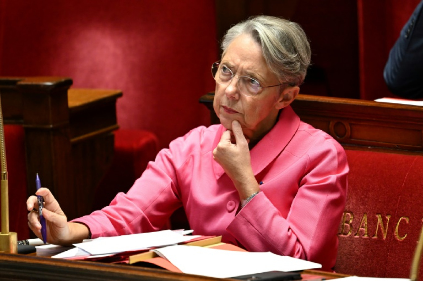 La Première ministre Elisabeth Borne à l'Assemblée nationale, le 23 octobre 2023 à Paris © Bertrand GUAY