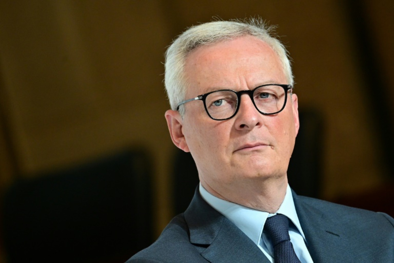 Le ministre de l'Economie Bruno Le Maire le 16 octobre 2023 au Conseil économique, social et environnemental (CESE) à Paris © Miguel MEDINA