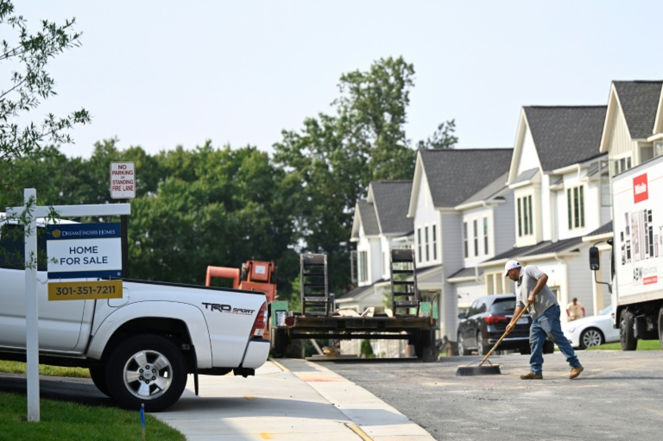 Des maisons neuves à Fairfax, le 22 août 2023 en Virginie © Andrew Caballero-Reynolds