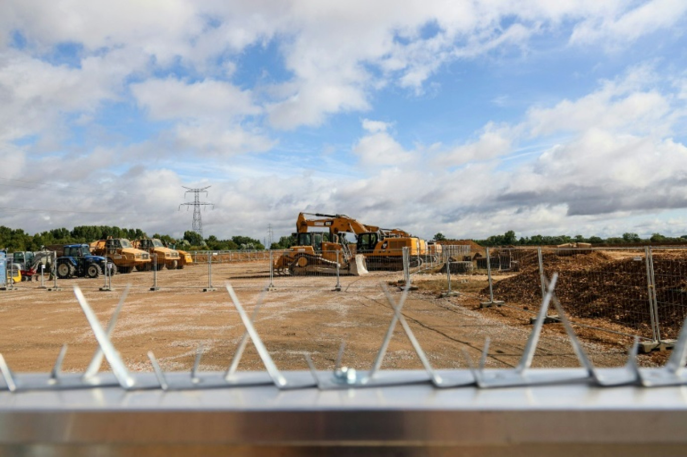 Le chantier de construction d'un nouveau réservoir à Priaires, le 1er septembre 2023 dans les Deux-Sèvres © YOHAN BONNET