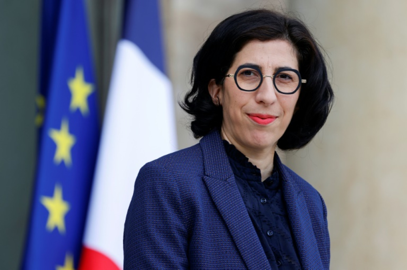 la ministre de la Culture Rima Abdul Malak à la sortie de l'Elysée, le 20 septembre 2023 à Paris © Ludovic MARIN