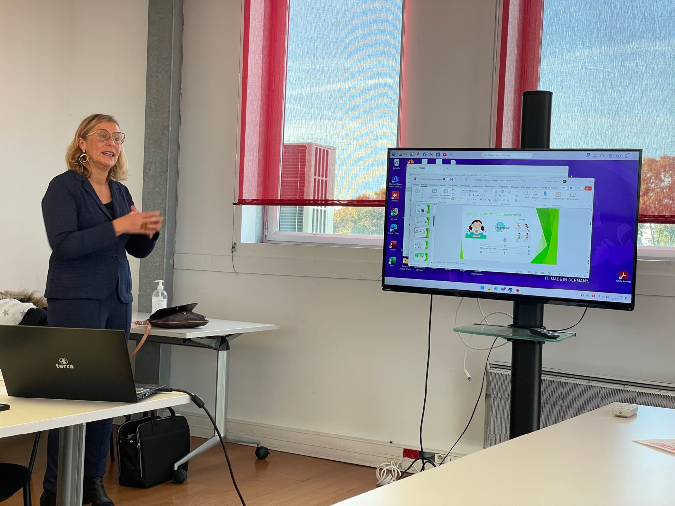 Marielle Cavillon, dirigeante de MC Conseil Coaching animait l'atelier intitulé "Libérez le potentiel de votre équipe grâce à la Programmation neurolinguistique.".