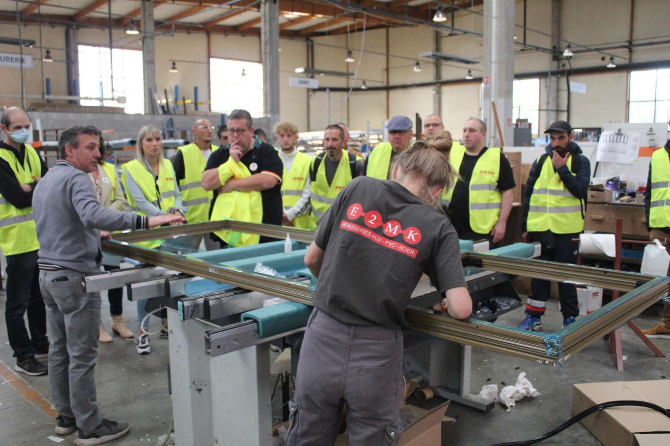 Un groupe de demandeurs d'emploi a visité l'entreprise E2MK à Laon à l'occasion de la Semaine des métiers du BTP, organisée par Pôle emploi.