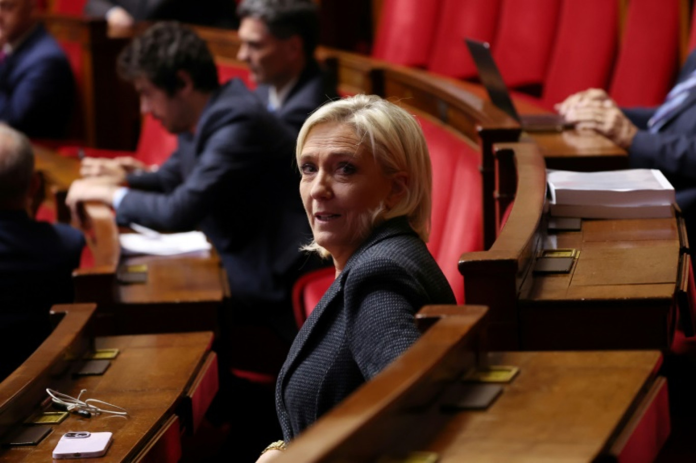 La patronne des députés Rassemblement national (RN) Marine Le Pen, le 31 octobre 2023 à l'Assemblée nationale © EMMANUEL DUNAND