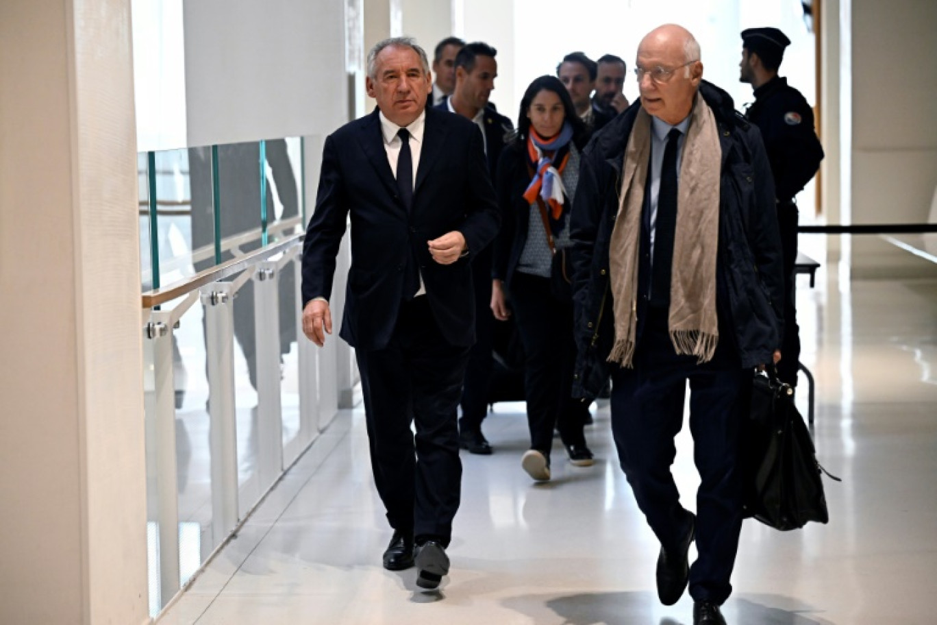 Le président du MoDem François Bayrou arrive au tribunal de Paris le 7 novembre 2023 © Miguel MEDINA