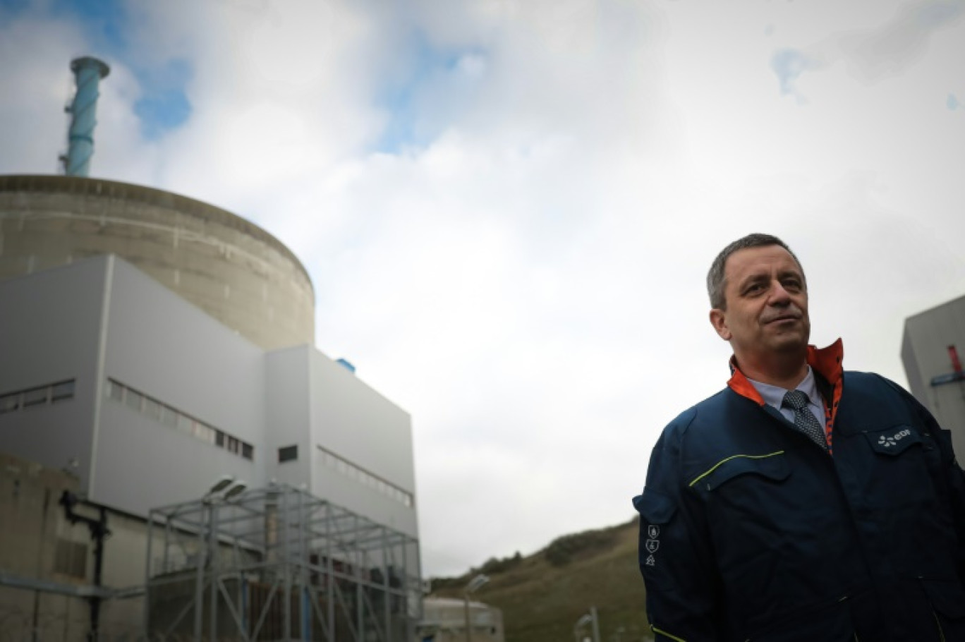 Le PDG d'Électricité de France, Luc Remont, à la centrale nucléaire de Penly à Petit-Caux, sur la côte de la Manche, le 9 décembre 2022 © Lou BENOIST