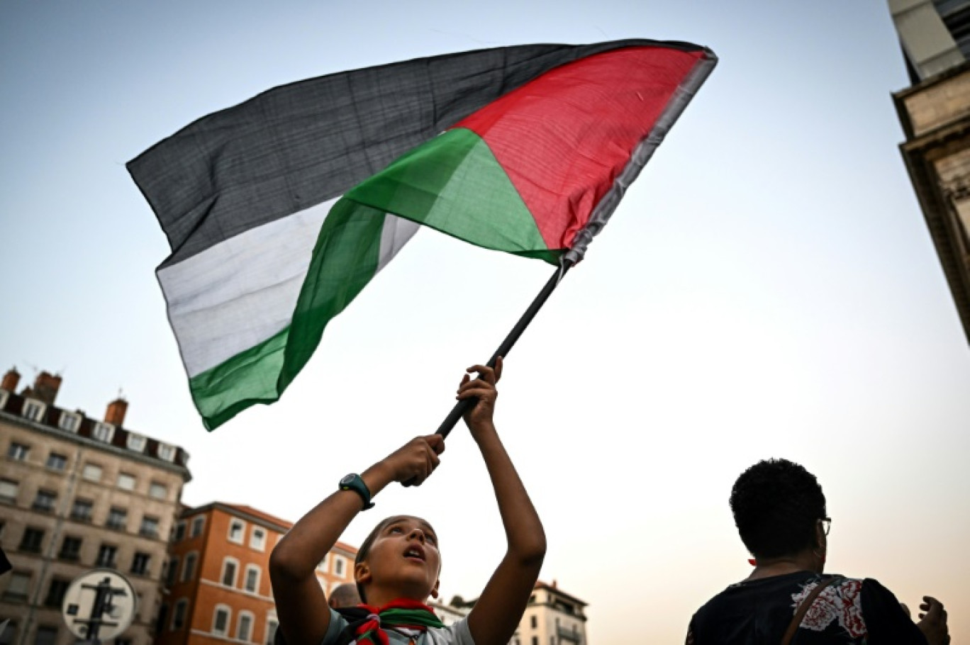 Manifestation de soutien aux Palestiniens, à l'appel du "Collectif 69", à Lyon, le 11 octobre 2023 © OLIVIER CHASSIGNOLE