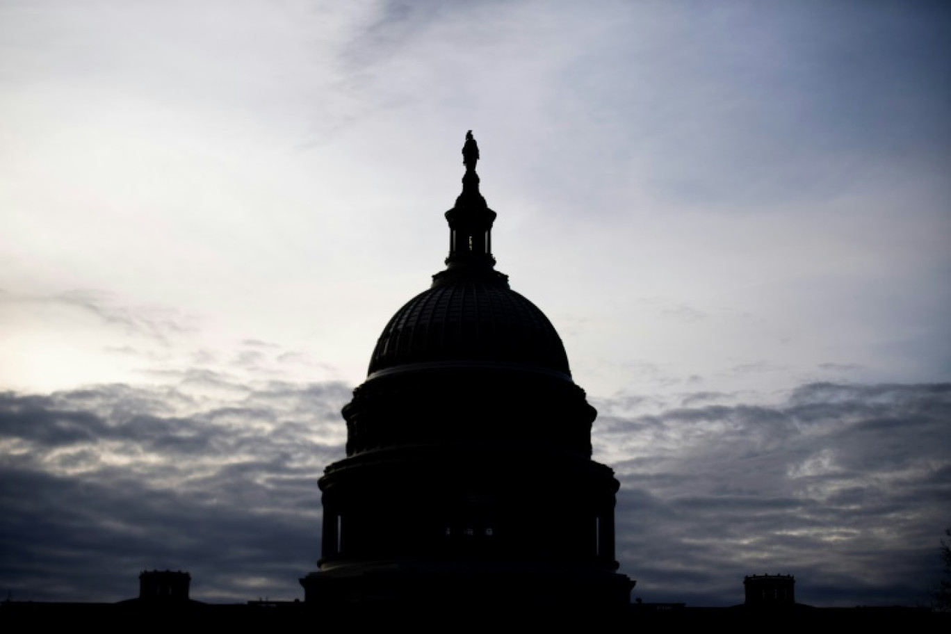 L'élu républicain Mike Johnson après son élection comme président de la Chambre des représentants, le 25 octobre 2023 au Capitole, à Washington © TOM BRENNER