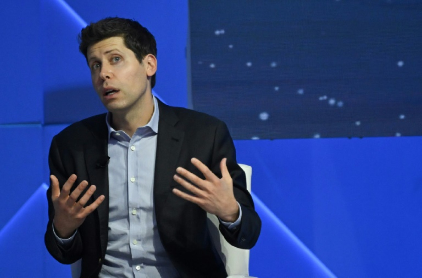 Sam Altman, le patron d'OpenAI, lors d'une conférence sur l'avenir de l'intelligence artificielle, à l'occasion du sommet de l'Apec, le 16 novembre 2023 à San Francisco, en Californie © ANDREW CABALLERO-REYNOLDS