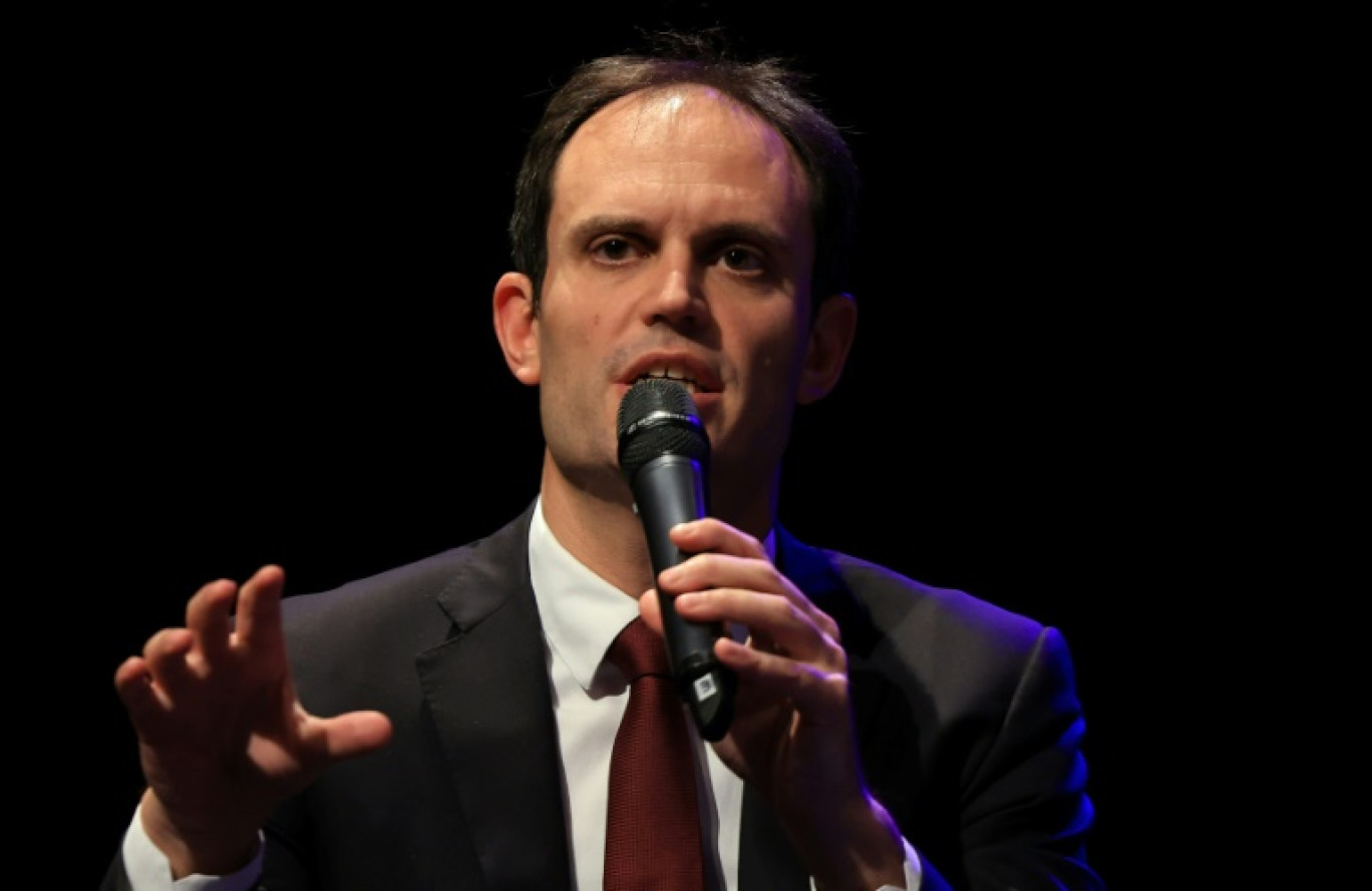 Le président du Conseil représentatif des institutions juives de France (Crif) Yonathan Arfi lors d'une conférence de presse à Paris le 25 octobre  2023 © EMMANUEL DUNAND