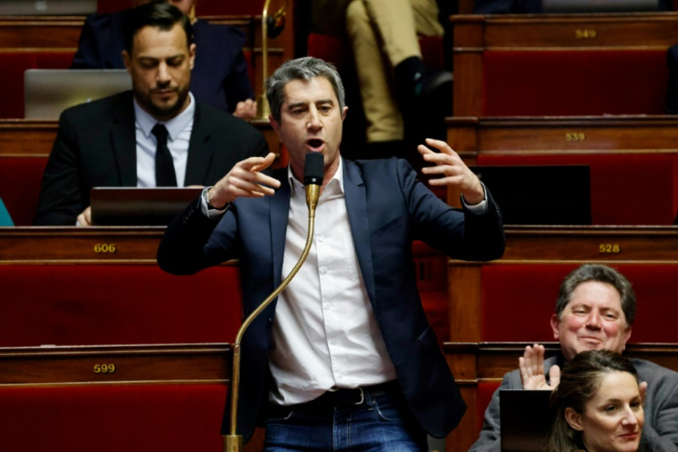 François Ruffin à l'Assemblée nationale, le 14 février 2023 © Ludovic MARIN