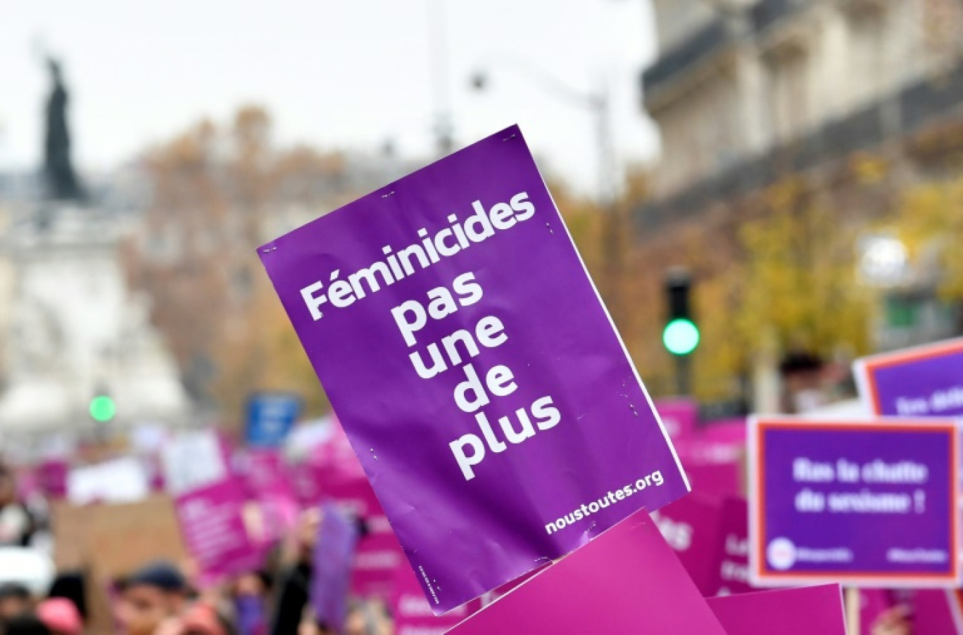 Manifestation contre les violences faites aux femmes, à Paris le 25 novembre 2023 © Geoffroy Van der Hasselt