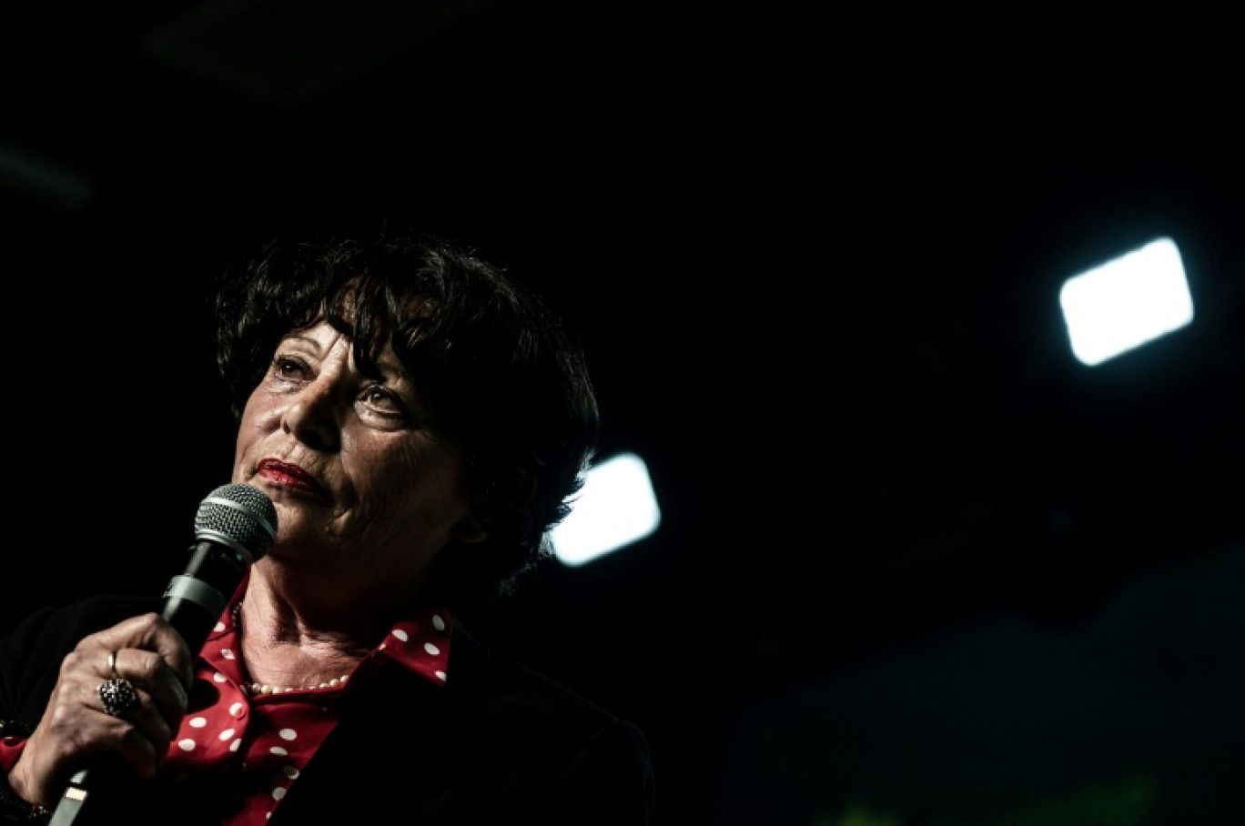 L'eurodéputée sortante Michèle Rivasi à Villeurbanne le 10 avril 2019 © JEFF PACHOUD