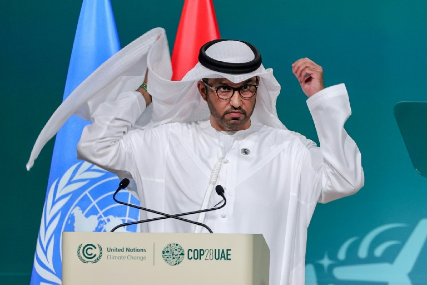 Le président de la COP28, Sultan Al Jaber, le 30 novembre 2023 à Dubaï © Giuseppe CACACE