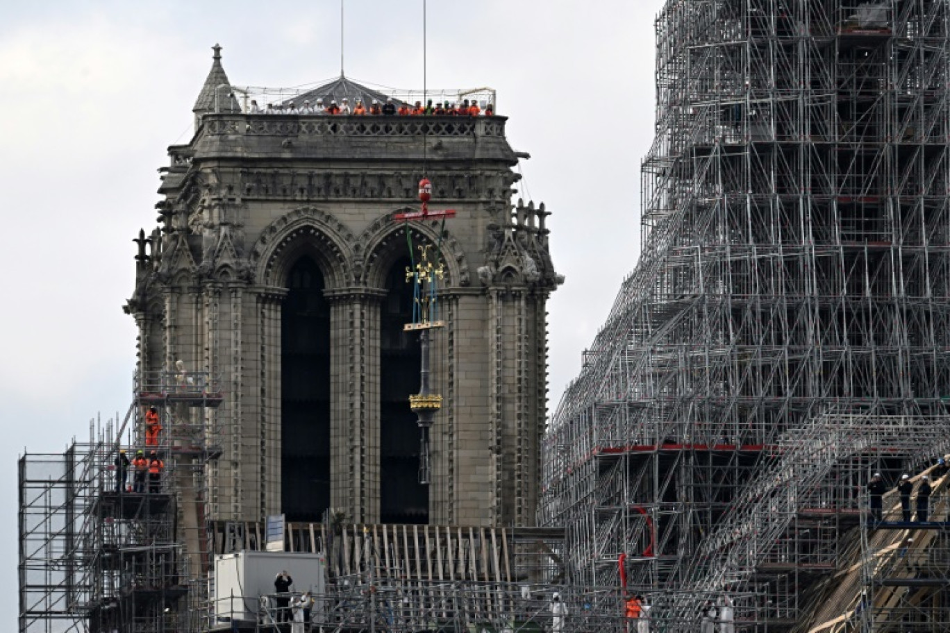 Chantier de la cathédrale Notre-Dame de Paris, le 6 décembre 2023 © Miguel MEDINA